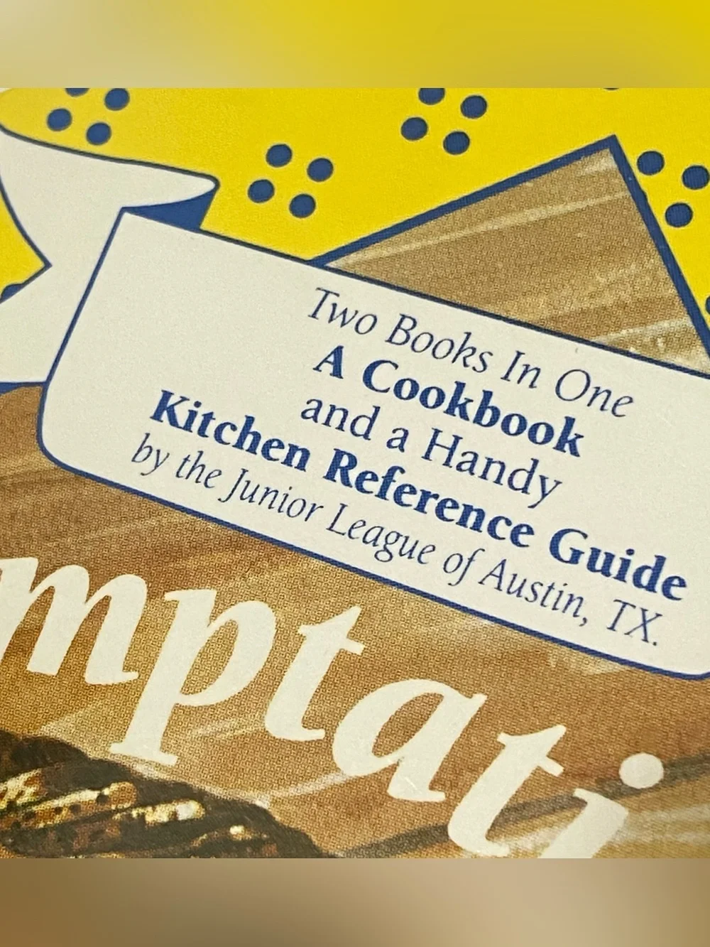 Necessities & Temptations Cookbook Austin TX Junior League 2004 HC Tabasco Award